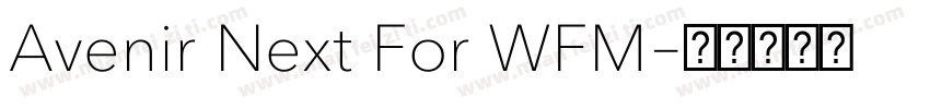Avenir Next For WFM字体转换